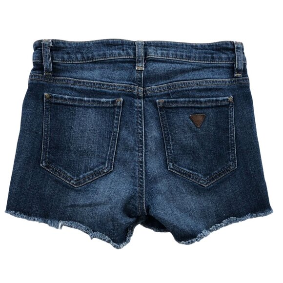 Guess Womens Cut Off Jean Shorts Size 26 Blue Denim Distressed Casual Frayed Hem - Picture 2 of 15